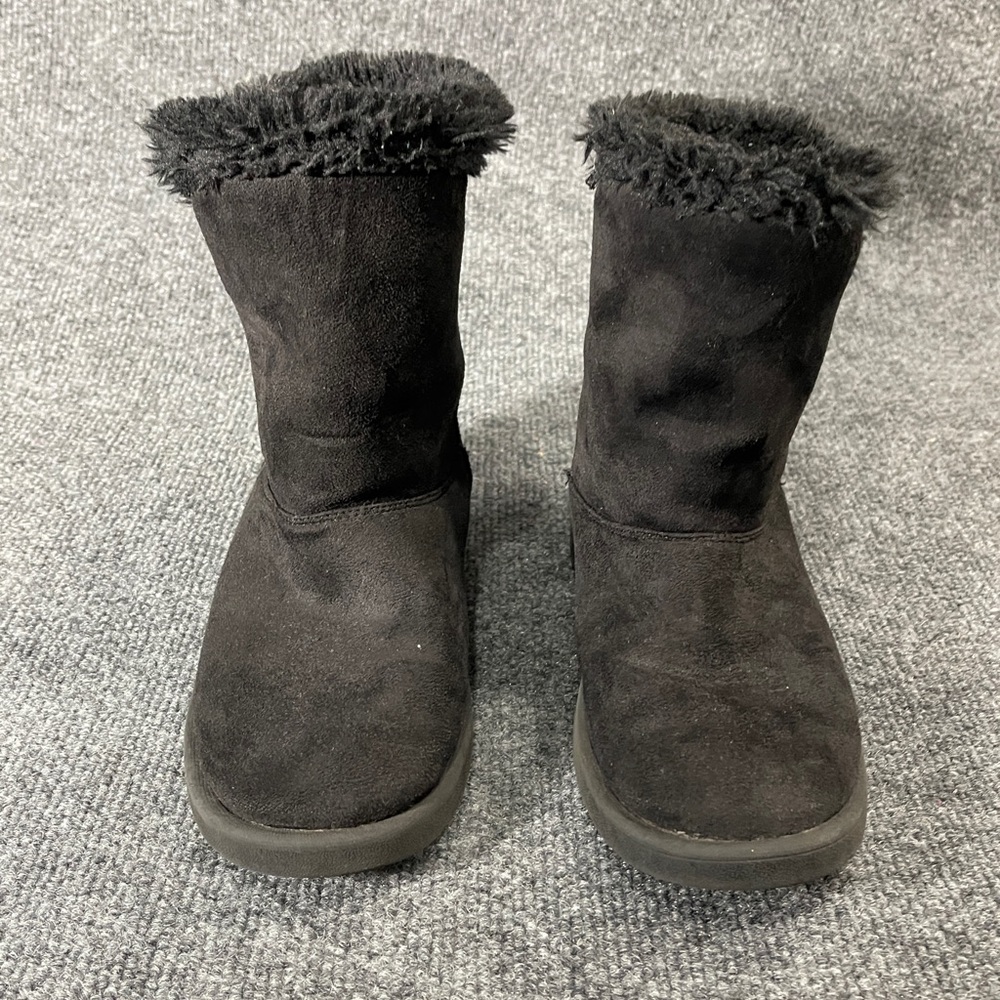 *Joe Boxer  Black Faux Suede Winter  Boots Sz 5